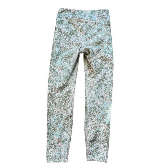 Avia Girls Printed Athletic Leggings with Pockets Green Pink Size Small / 6 - Picture 5 of 7